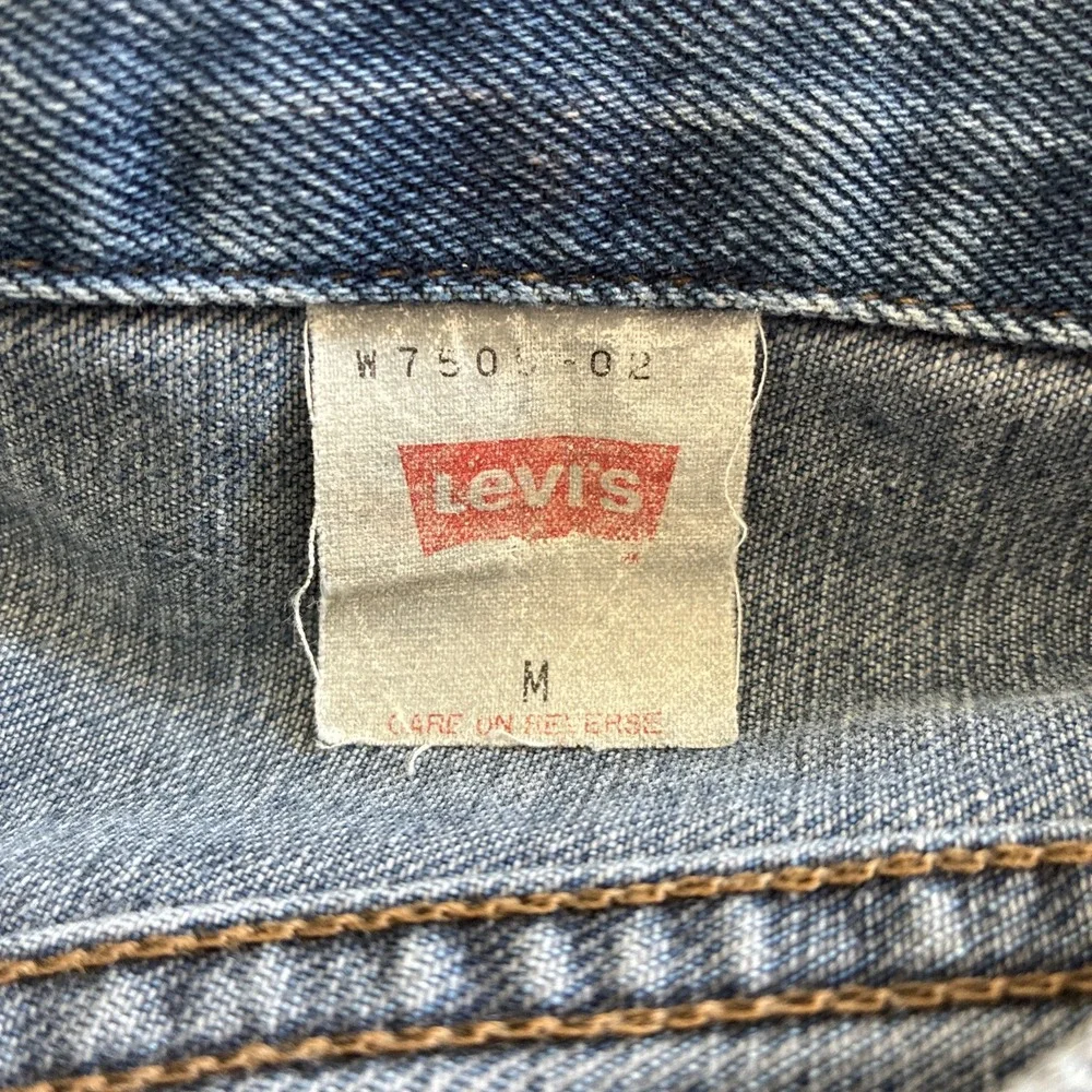 Vtg 90s Levis Japan Made Denim‎ Trucker Jacket Mens Size M Button J02 W7505